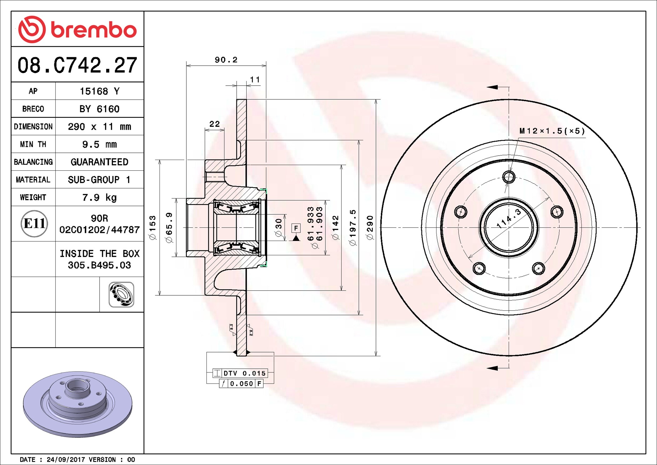 Brembo Rotors - 08.C742.27
