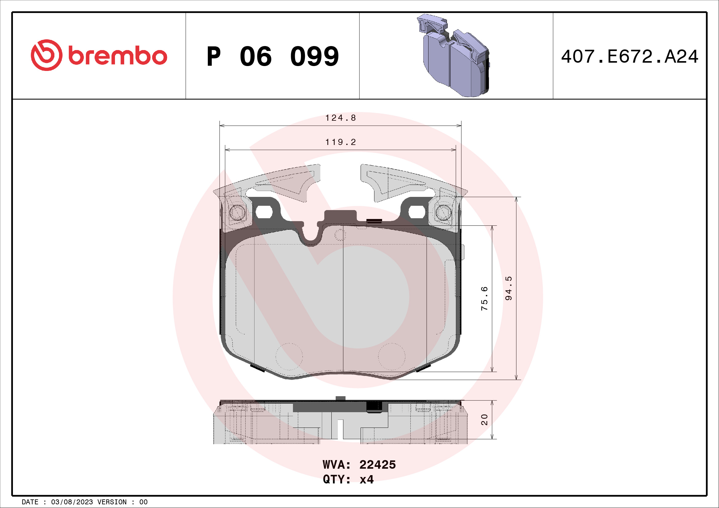 Apec Black Brake Pad Set - PAD2147B