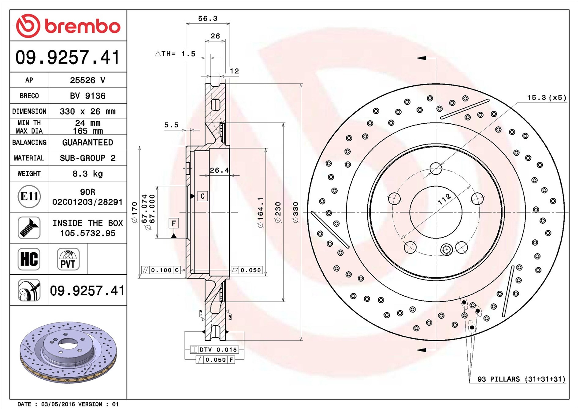 Brembo Rotors - 09.9257.41