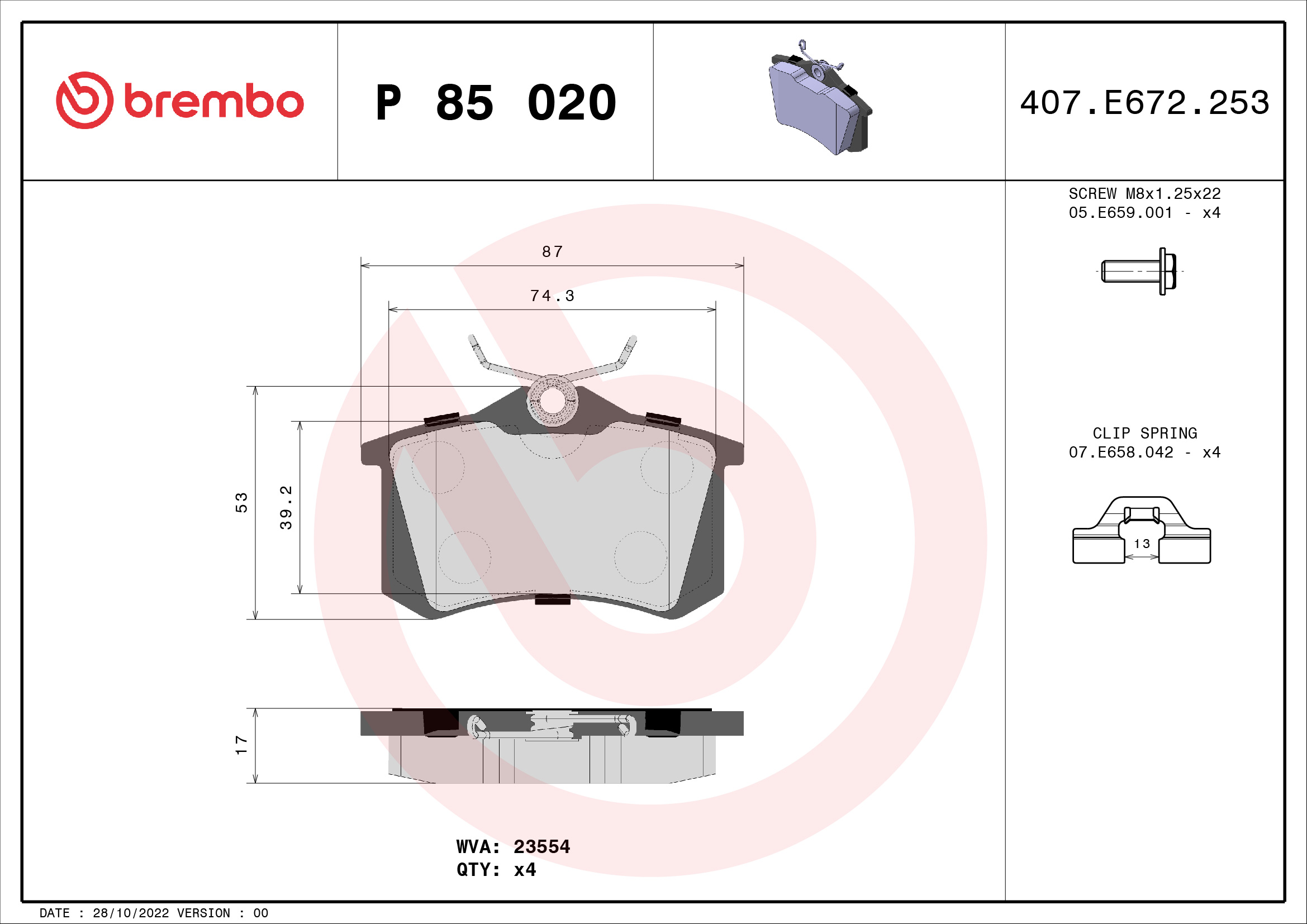 NAPA Brake Disc Rotors - P85020