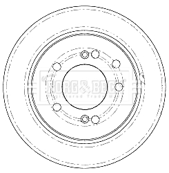 Borg & Beck Brake Disc Rotors - BBD5185