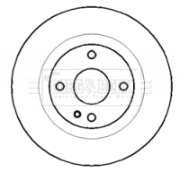 Borg & Beck Brake Disc Rotors - BBD4433