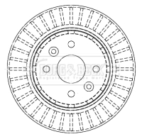 Borg & Beck Brake Disc Rotors - BBD4442