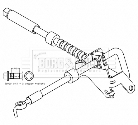 Borg & Beck Brake Hoses, Lines & Fittings - BBH8798