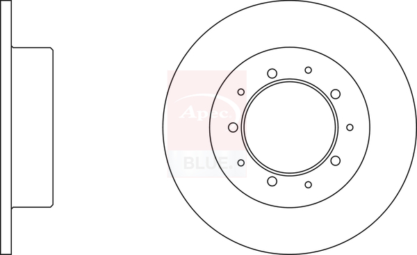 Apec Blue Brake Disc Rotors - SDK6204